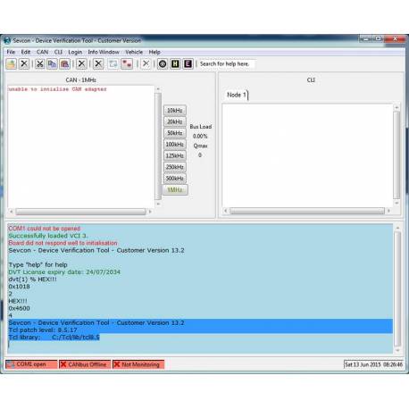 Logiciel de programmation SEVCON DVTC