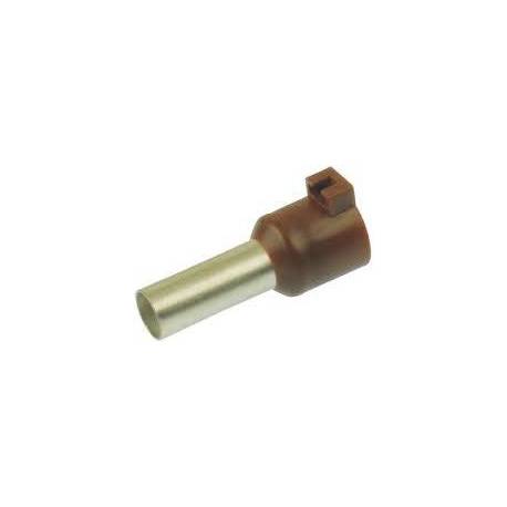 Cable end insulated 10mm2 brown 12mm