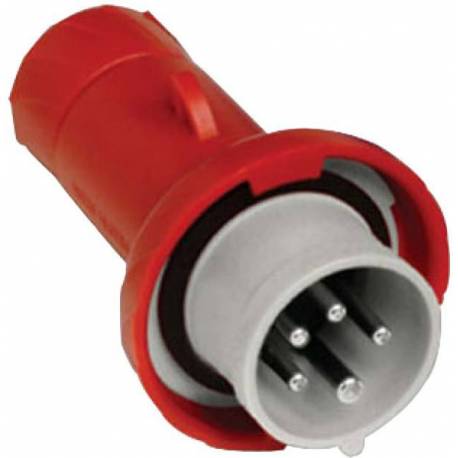 Male Plug 16A 380V-415V Red 3P+N+T IP67