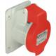 Socle 16A male rouge 3P+N+T 380V-415V