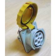Socket 63A female PK yellow 3P+N+T