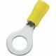 Crimp 6mm yellow ring terminal for 6mm2 cable