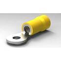 Crimp 4mm yellow ring terminal for 6mm2 cable