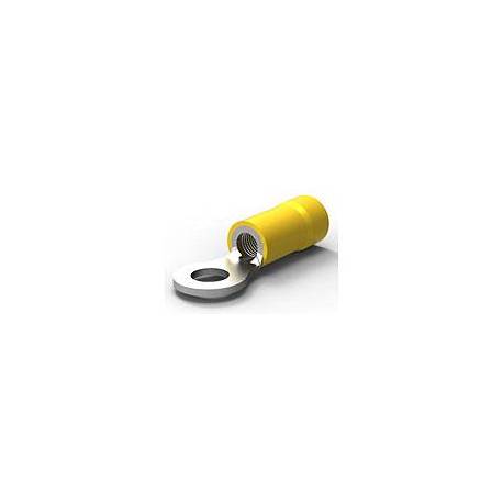 Crimp 5mm yellow ring terminal for 6mm2 cable