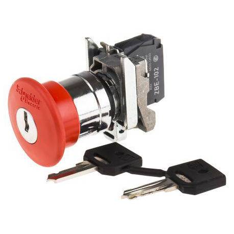 Emergency stop button with 455 key complete