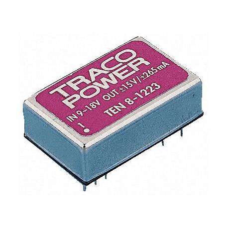 Insulated DC/DC Converter TRACO-POWER TEN 8-4823WI +/-15V 265mA