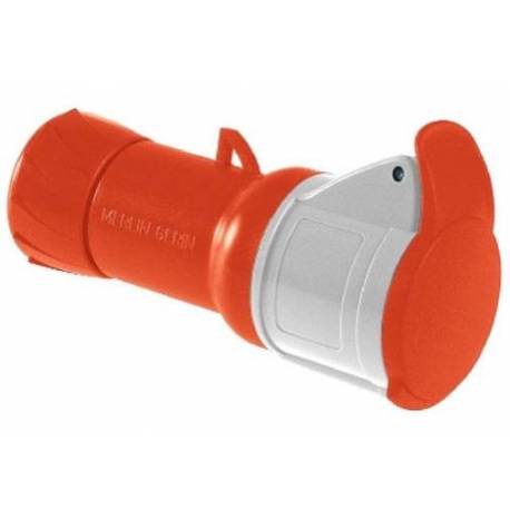 Prise 32A 400V femelle ROUGE 3P+N+T