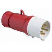 Plug 32A 400V male RED 3P+N+T