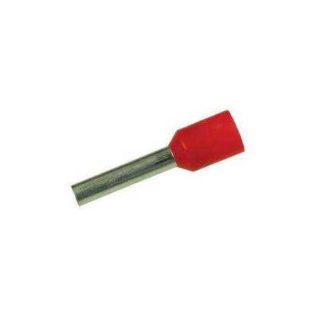 Cable end insulated 1mm2 red