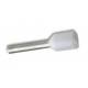 Cable end insulated 0.5mm2 white