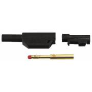 Banana plug 4mm IP2x black