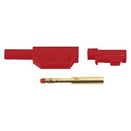 Banana plug 4mm red IP2x