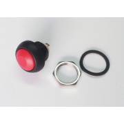 Bouton poussoir étanche rouge D13mm 1NO
