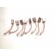 Set of 8 trapezoidal carbon brushes for DC motor PMG 132