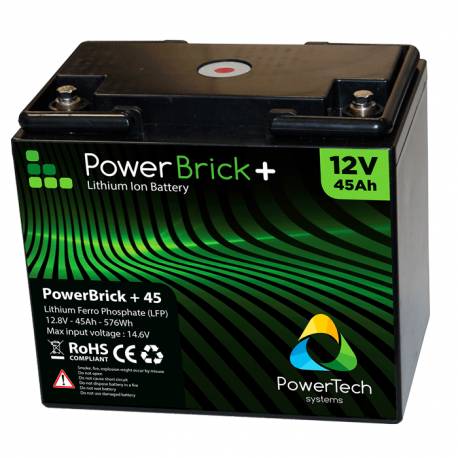 Batterie Lithium 12V – 45Ah – PowerBrick+