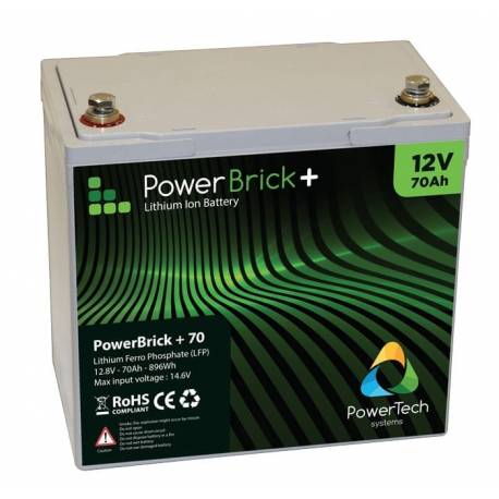 Batterie Lithium 12V – 70Ah – PowerBrick+