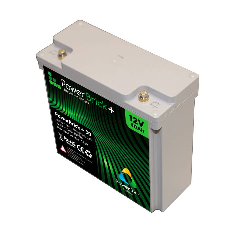 12V – 30Ah Lithium battery – PowerBrick+