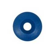 Rondelle cuvette plastique 6mm bleue