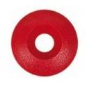 Rondelle cuvette plastique 6mm rouge